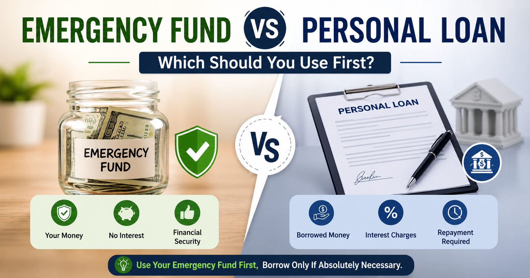 You are currently viewing Emergency Fund vs Personal Loan: Which Should You Use First?